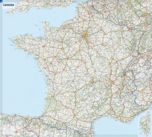 Carte de France plastifiée